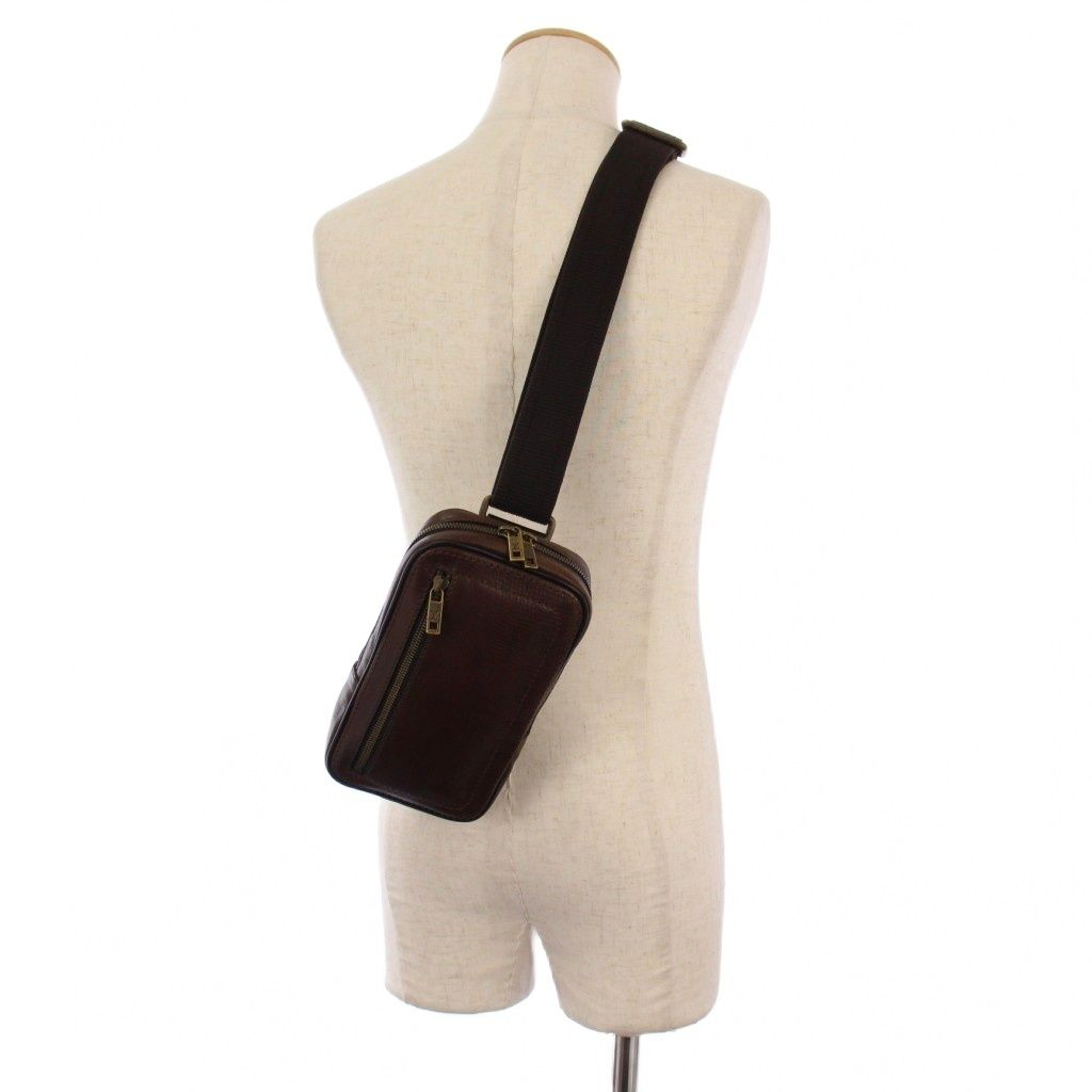 希少　ルイヴィトン　ユタ　スィウ　レザー　ボディバッグ　ブラウン　4952 希少 ルイヴィトン ユタ スィウ レザー ボディバッグ ブラウン 4952