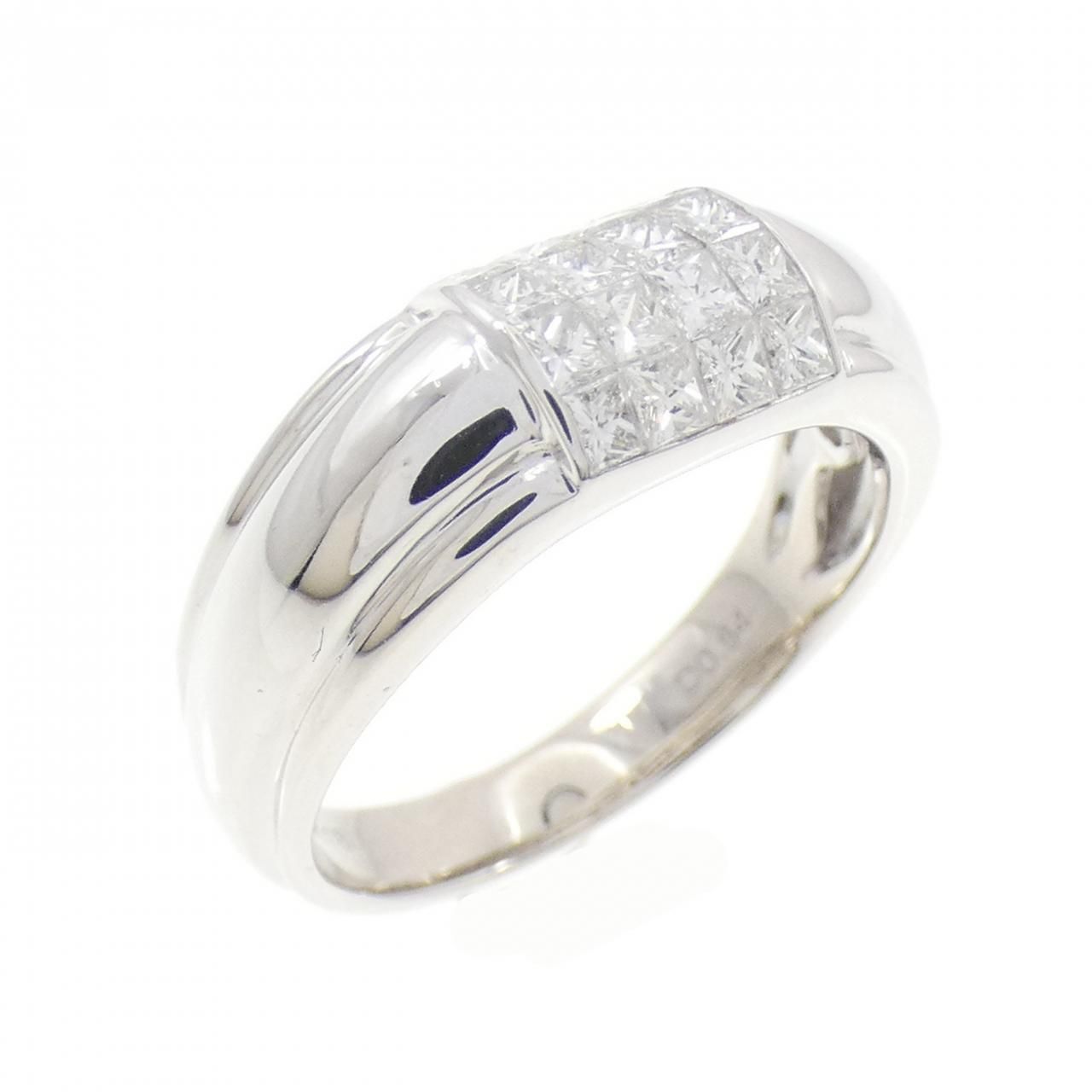 K 18 WG ダイヤモンド リング 0.64 CT