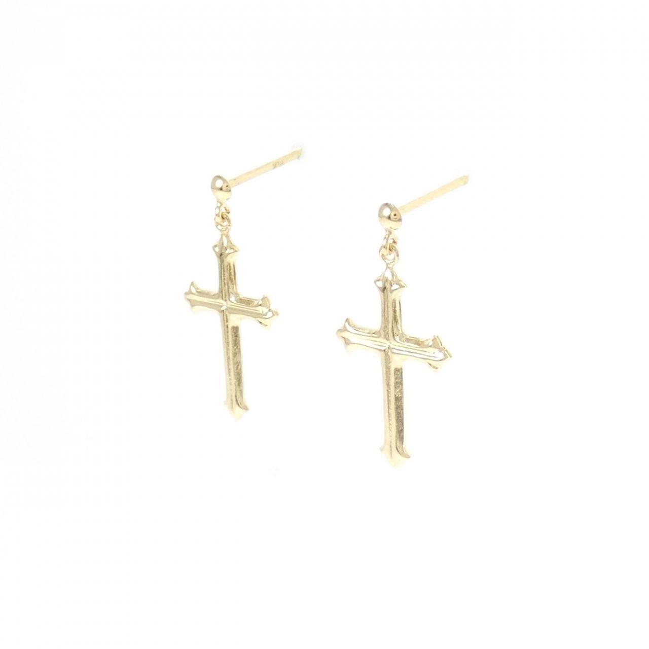 ＊専用＊【新品】K18YG クロス ピアス 新品】K18YG クロス ピアス - メルカリ