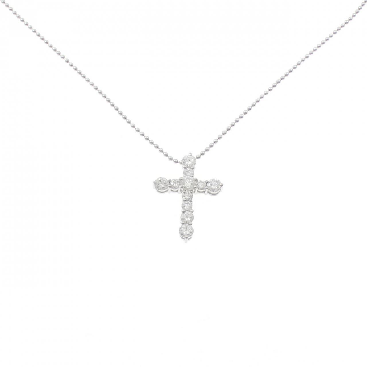 PT 900|PT 850 クロス ダイヤモンド ネックレス 1.02 CT