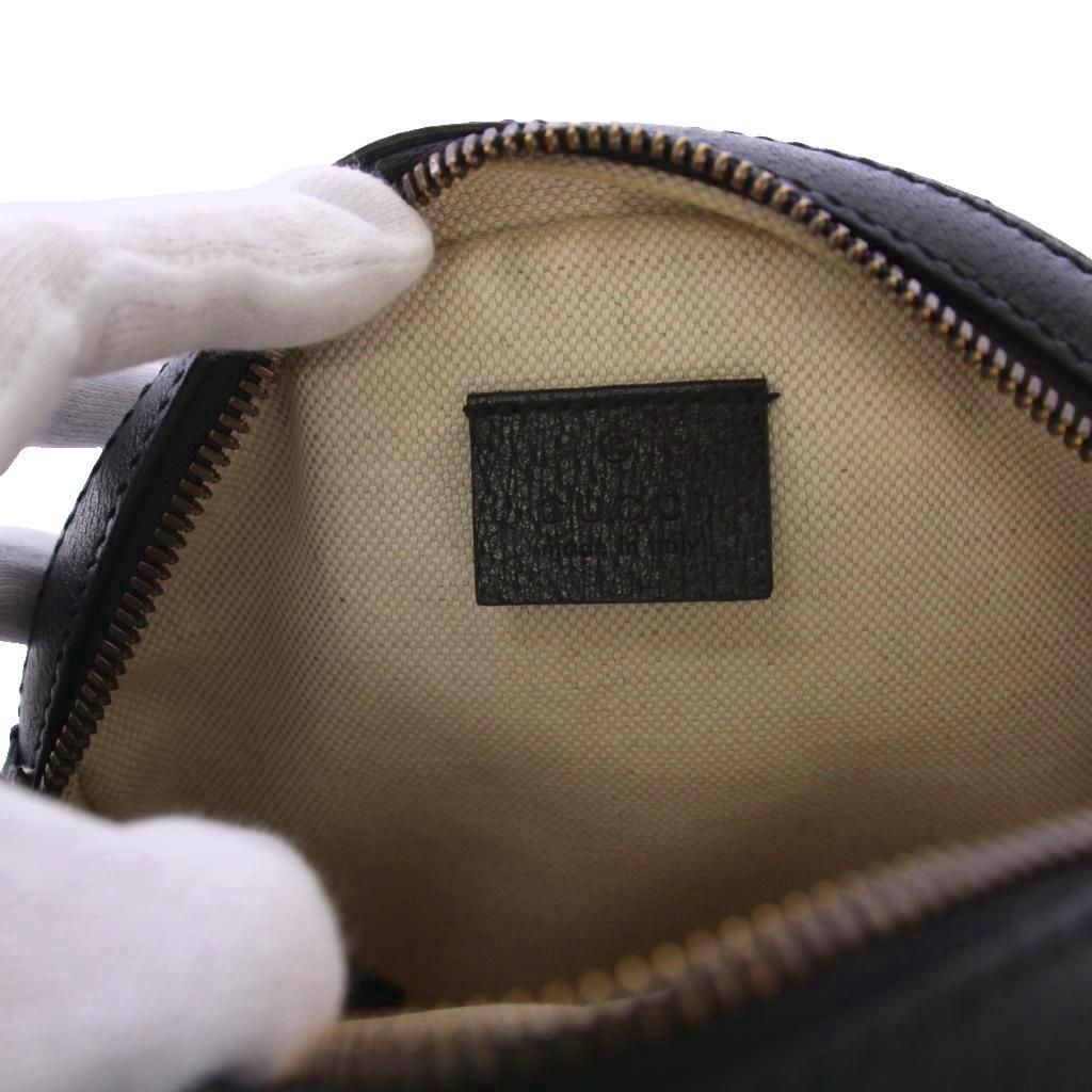 グッチ GUCCI GGベルベット ショルダーバッグ レザー 紺 黒 574978 /KH