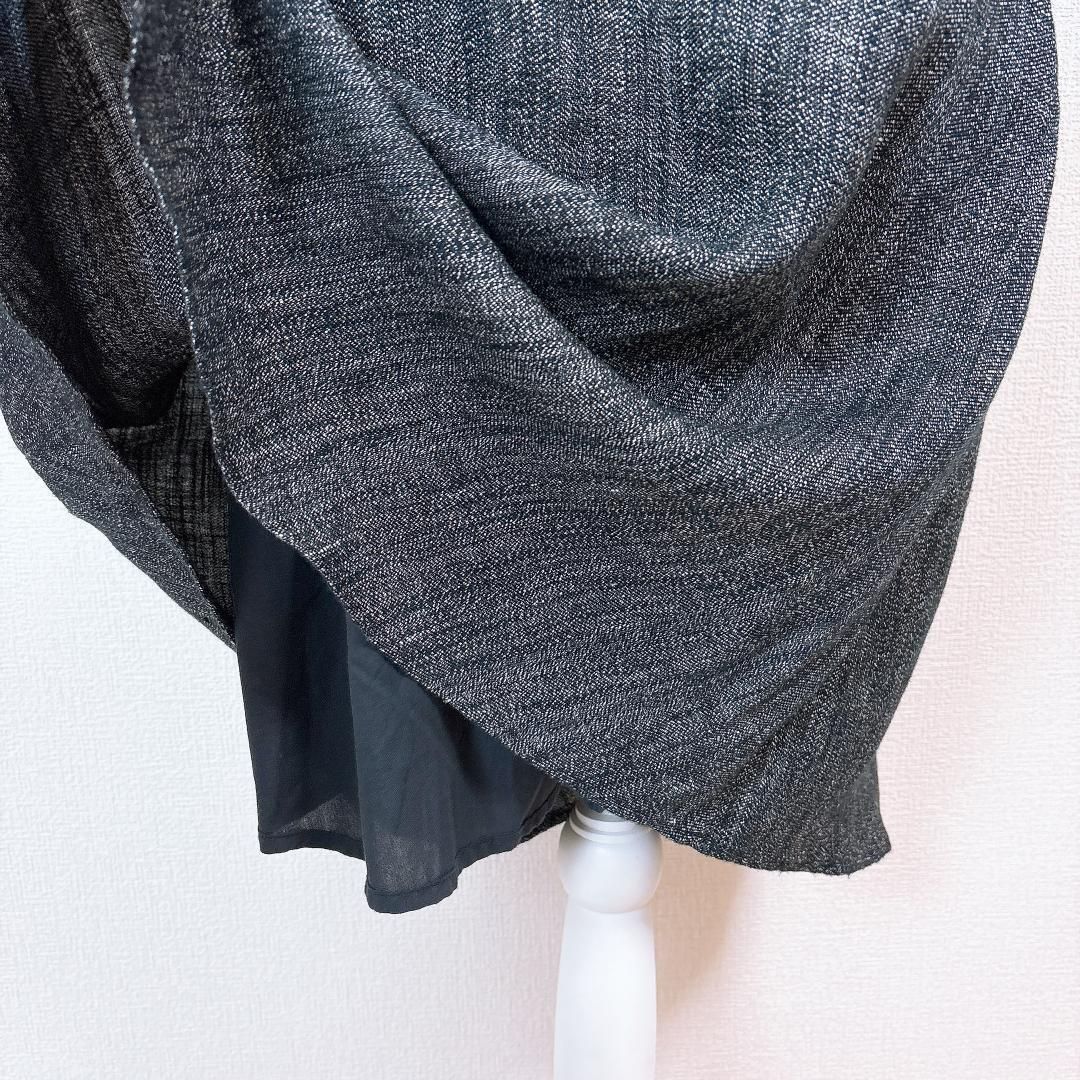  theory 麻混 ノースリーブフ ワンピース 0 ネイビー ノースリーブ ひざ丈ワンピース