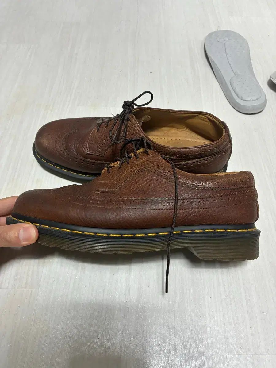  Uk 9 280 DR. MARTENS ドクターマーチン 3989 ブラウン ウイングチップ ローファー ローファー ブーツ 革靴