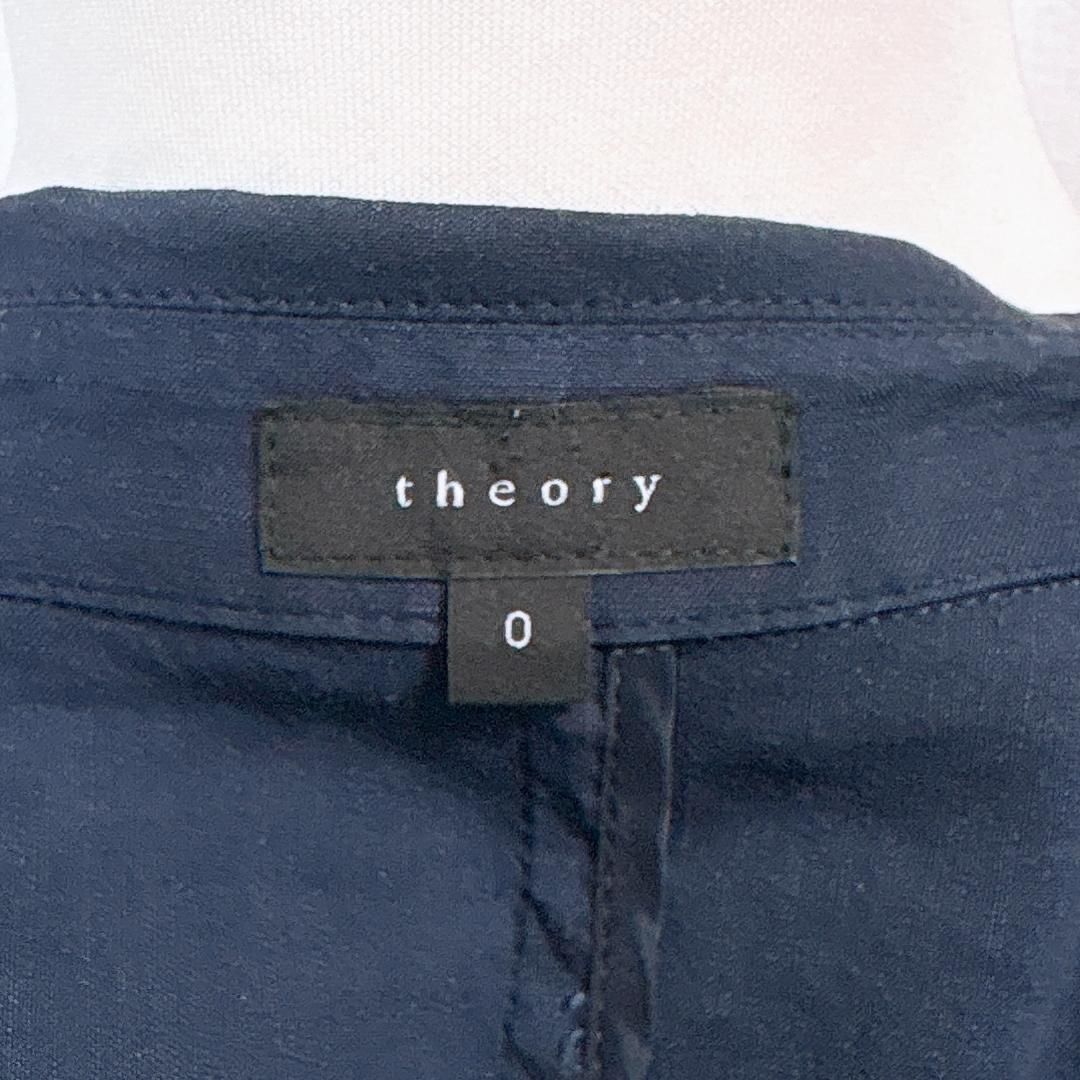 美品】Theory セオリー 麻混テーラードジャケット ネイビー 0 - メルカリ
