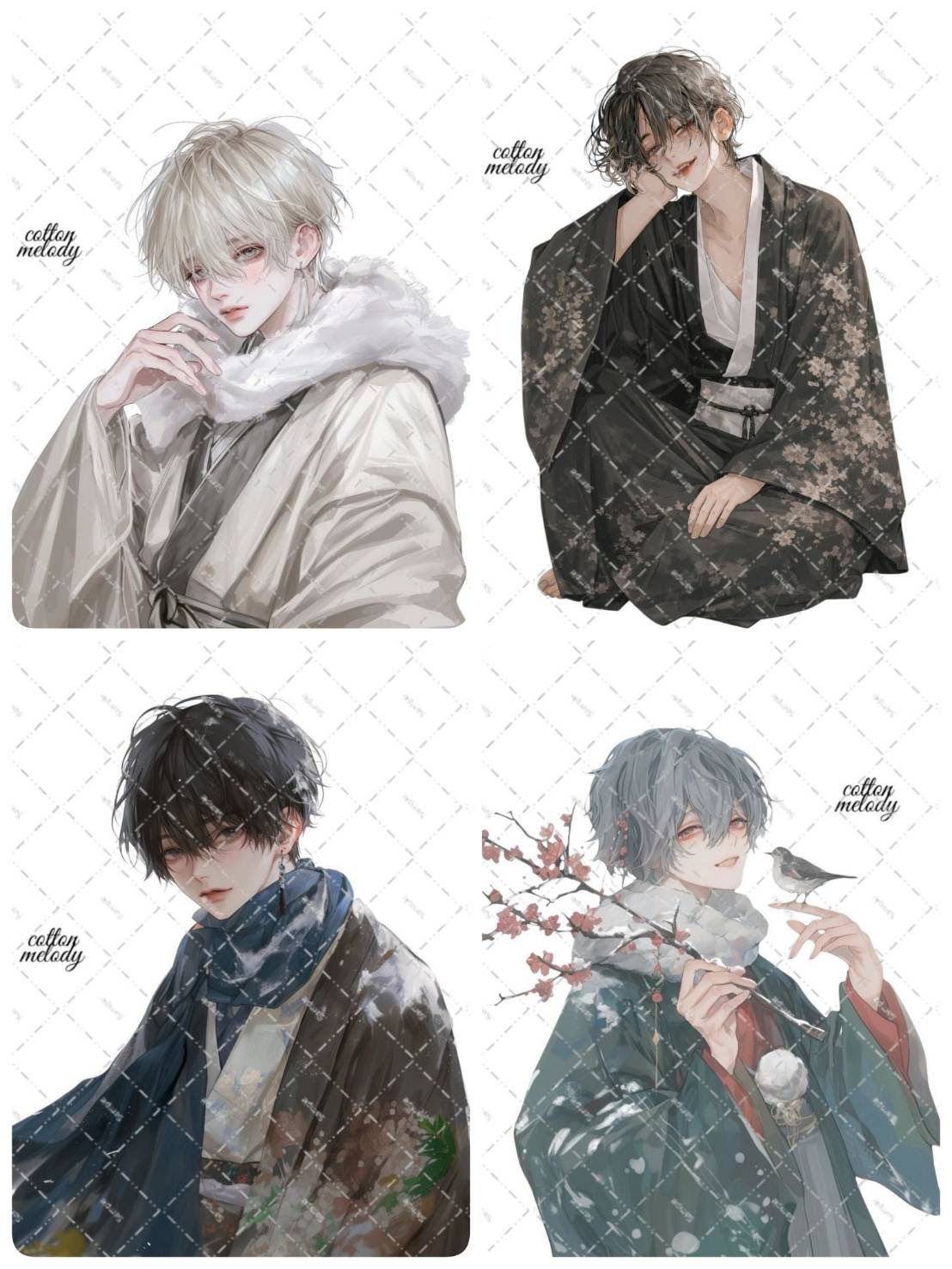【新作同時】Mens Edition / compact set / 25種類各3枚 / cotton melody / 人物ステッカー 【男女混合】