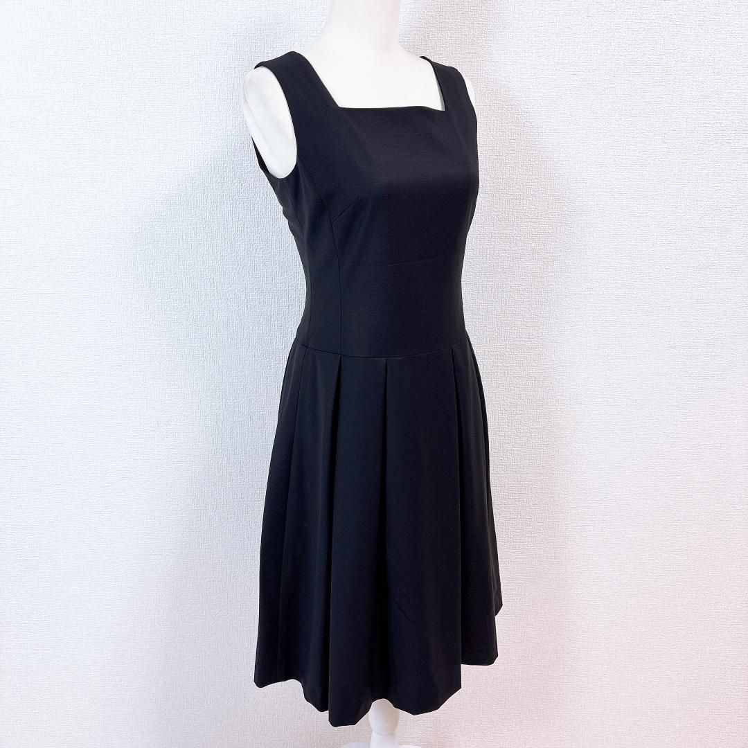 theory luxe ノースリーブボックスプリーツワンピース 38 黒