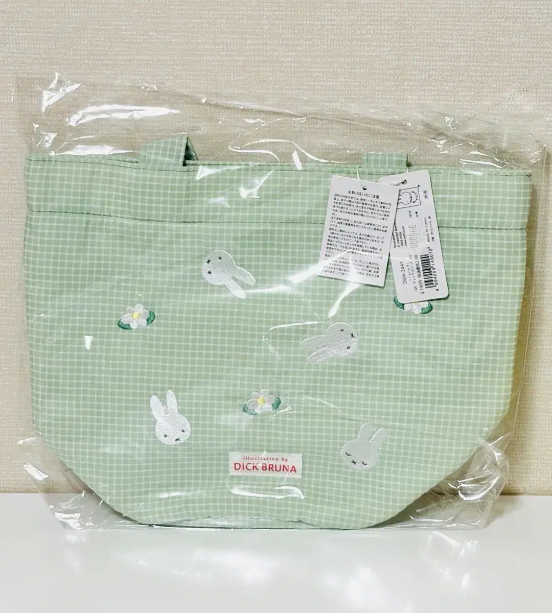 ミッフィー CHECK 刺繍 トートバッグ