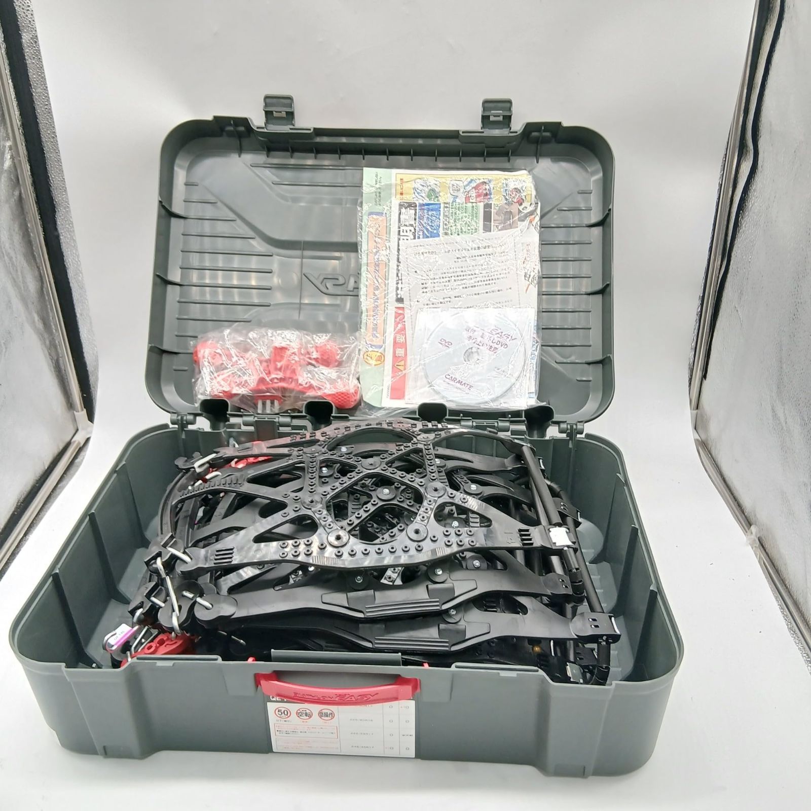 No.4751 カーメイト 簡単装着 日本製 JASAA認定 非金属 タイヤチェーン バイアスロン クイックイージー QE 14 L ブラック