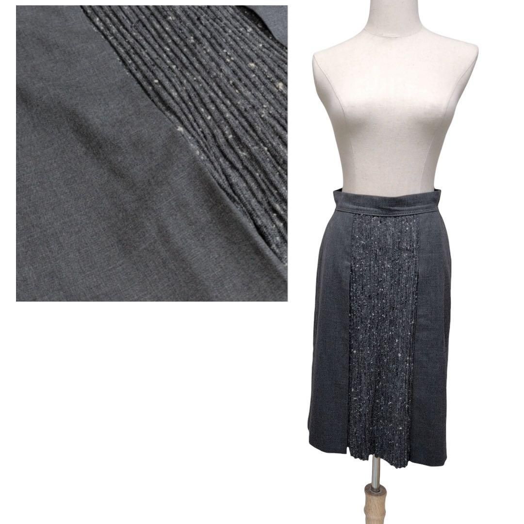 CIVIDINI チヴィディーニ【38】フレアスカート グレー イタリア製 通勤