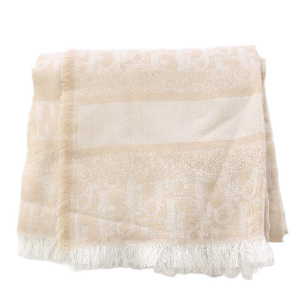 クリスチャンディオール Christian Dior マフラー フリンジ ロゴ