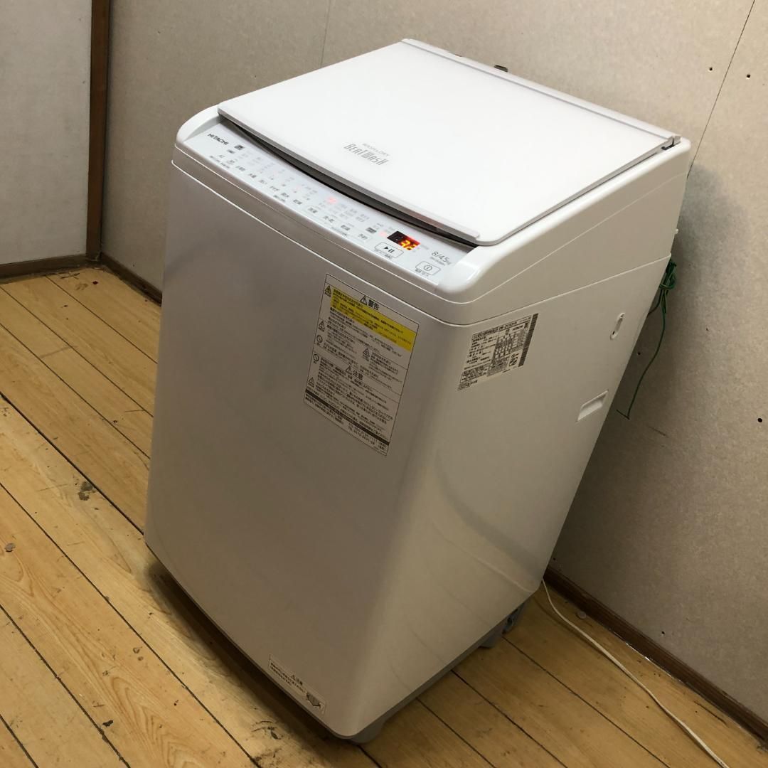 上超 2025年製 HITACHI 日立 8 kg AIお洗濯 で節水 節電 ナイアガラビート洗浄 洗濯乾燥機 BW-DV 80 H ビートウォッシュ 88266-2- -010