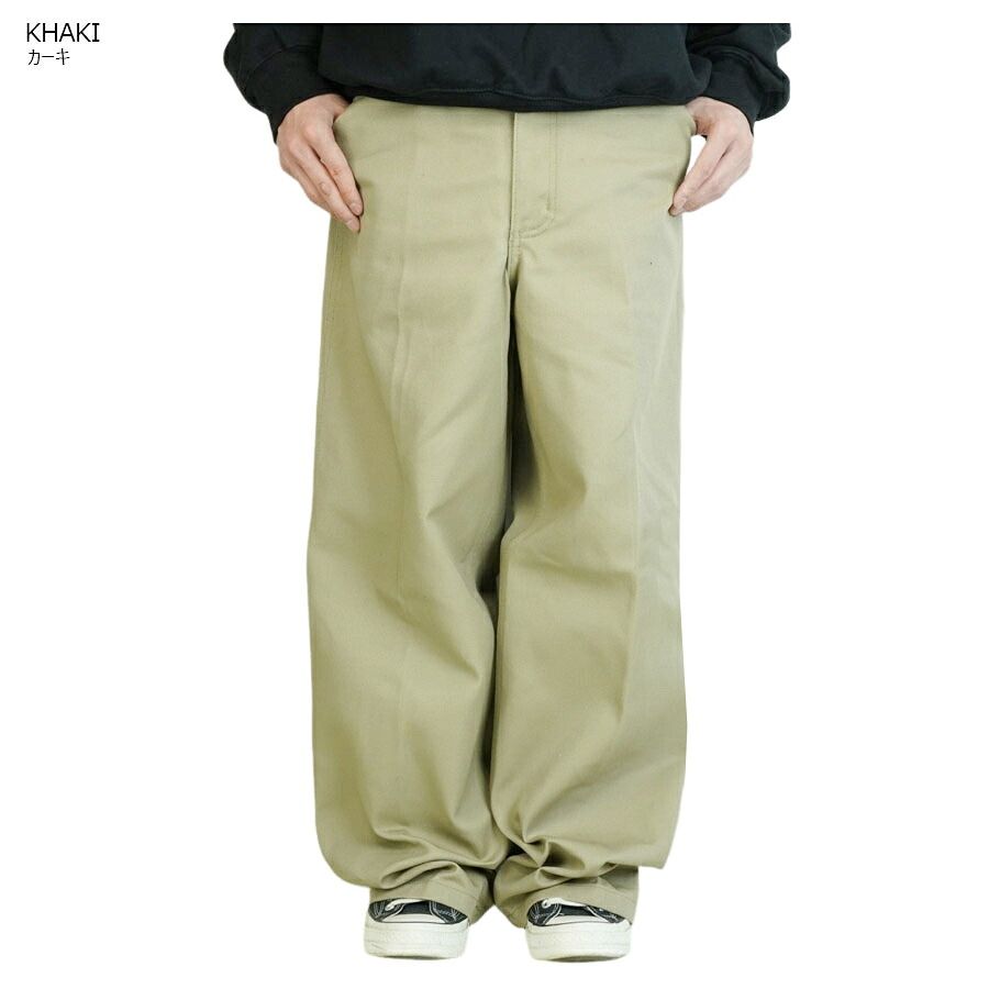 BEN DAVIS ベンデイビスゴリラカット ワークパンツ GORILLA CUT WORK PANTS カーキ 太 太め バギー ストレート男女兼用 灰色 黒 白 ベージュ ロゴ タグ