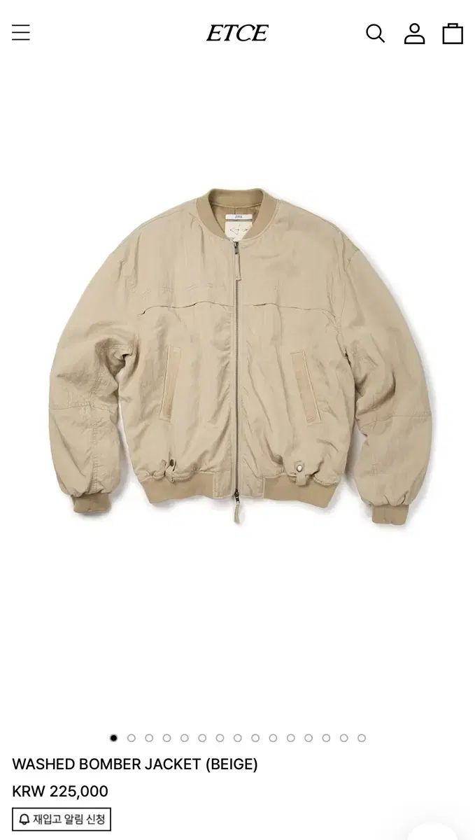 ETCE ウォッシュド ブルゾン ジャケット XLサイズ