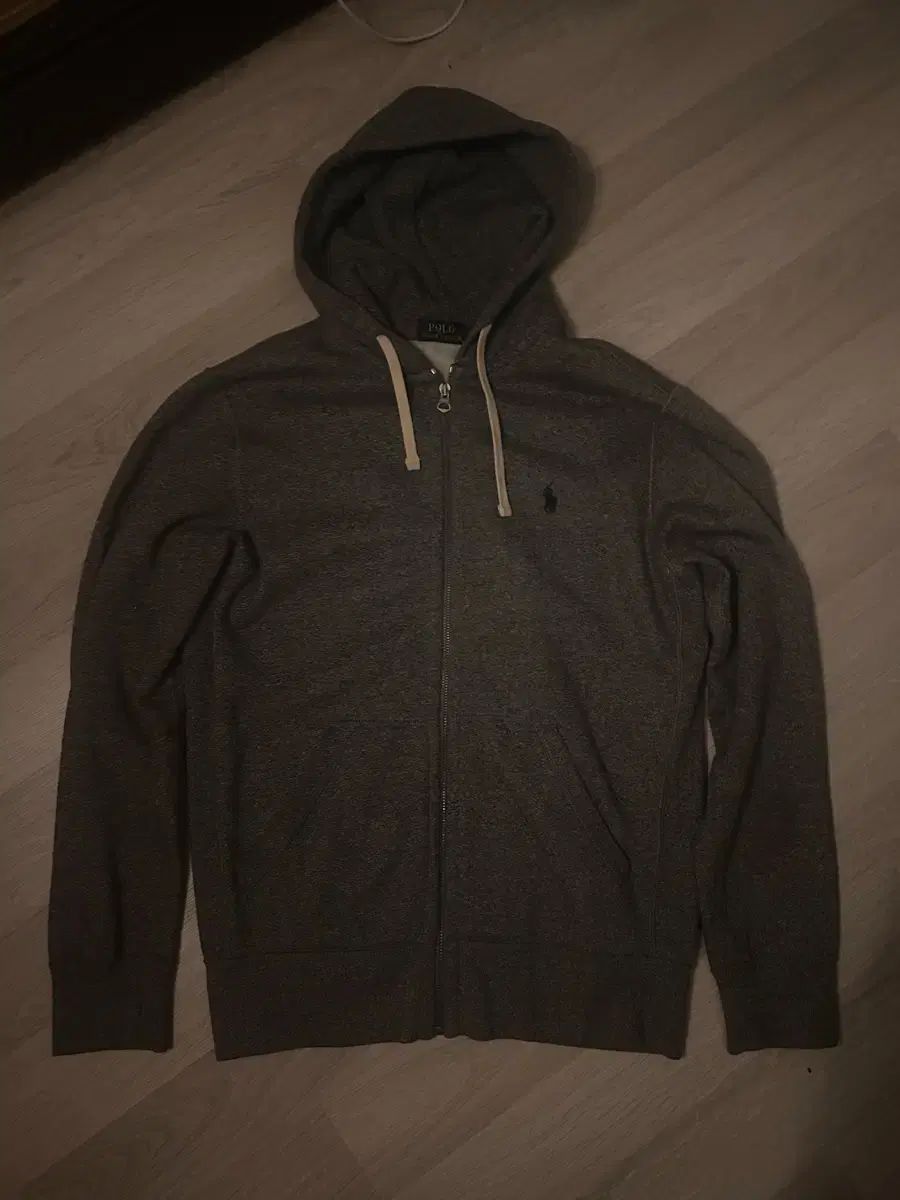 ポロ チャコール フードジップアップ