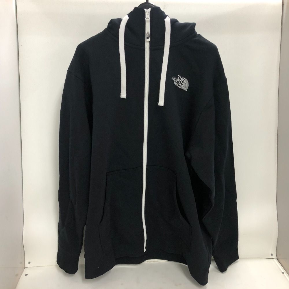 02 w 22177 THE NORTH FACE ザノースフェイス リアビューフルジップフーディ ブラック XL 中国製 メンズ パーカー コットン NT 12442 品