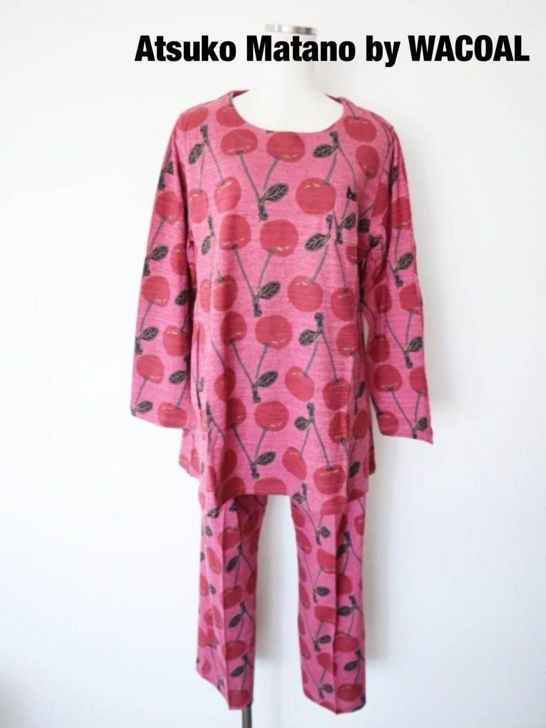 Atsuko Matano by WACOAL アツコマタノバイワコール パジャマ 日本製 Lサイズ レッド系 ルームウェア み 6462013