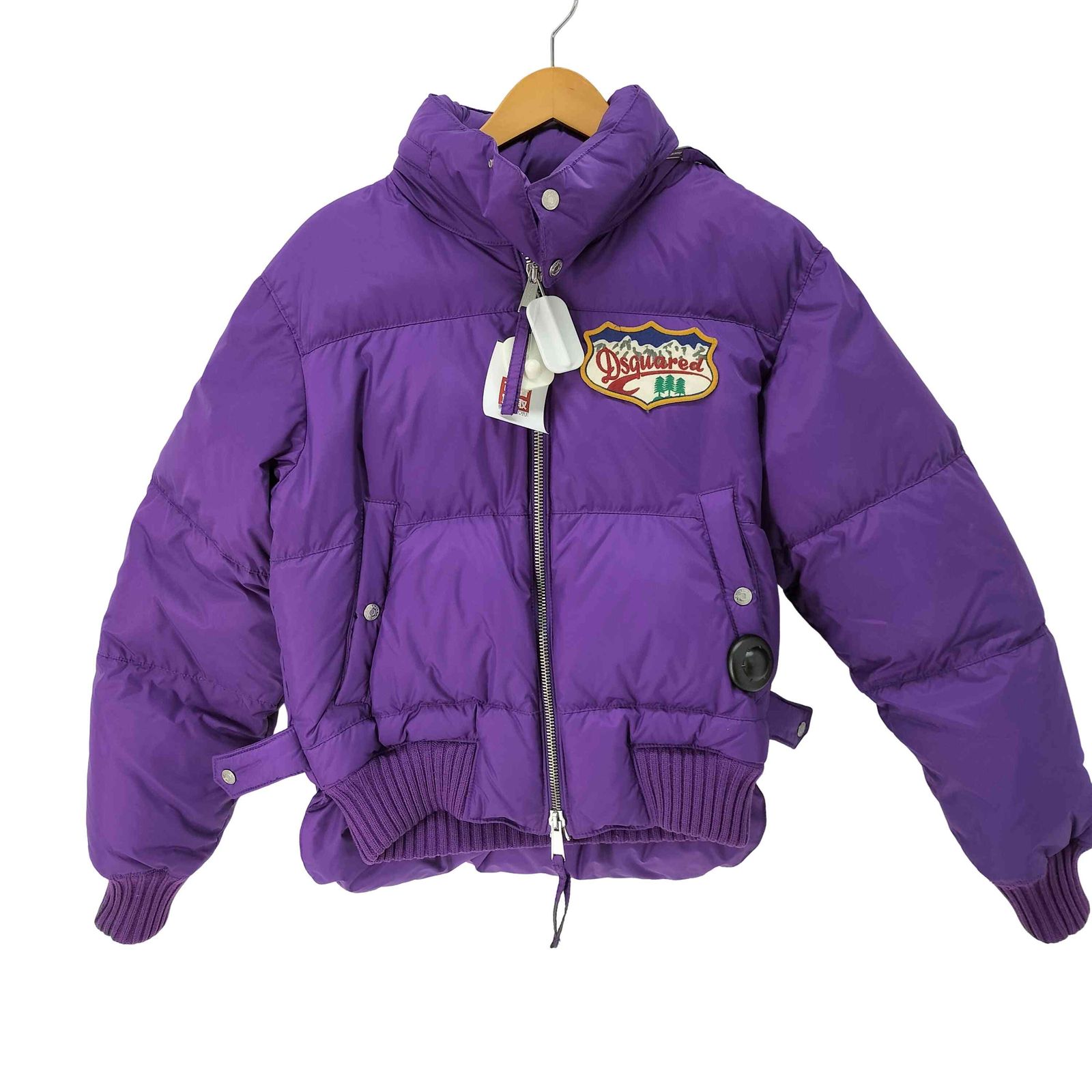 ディースクエアード ロゴワッペン ナイロン ダウンジャケット メンズ EUR 44