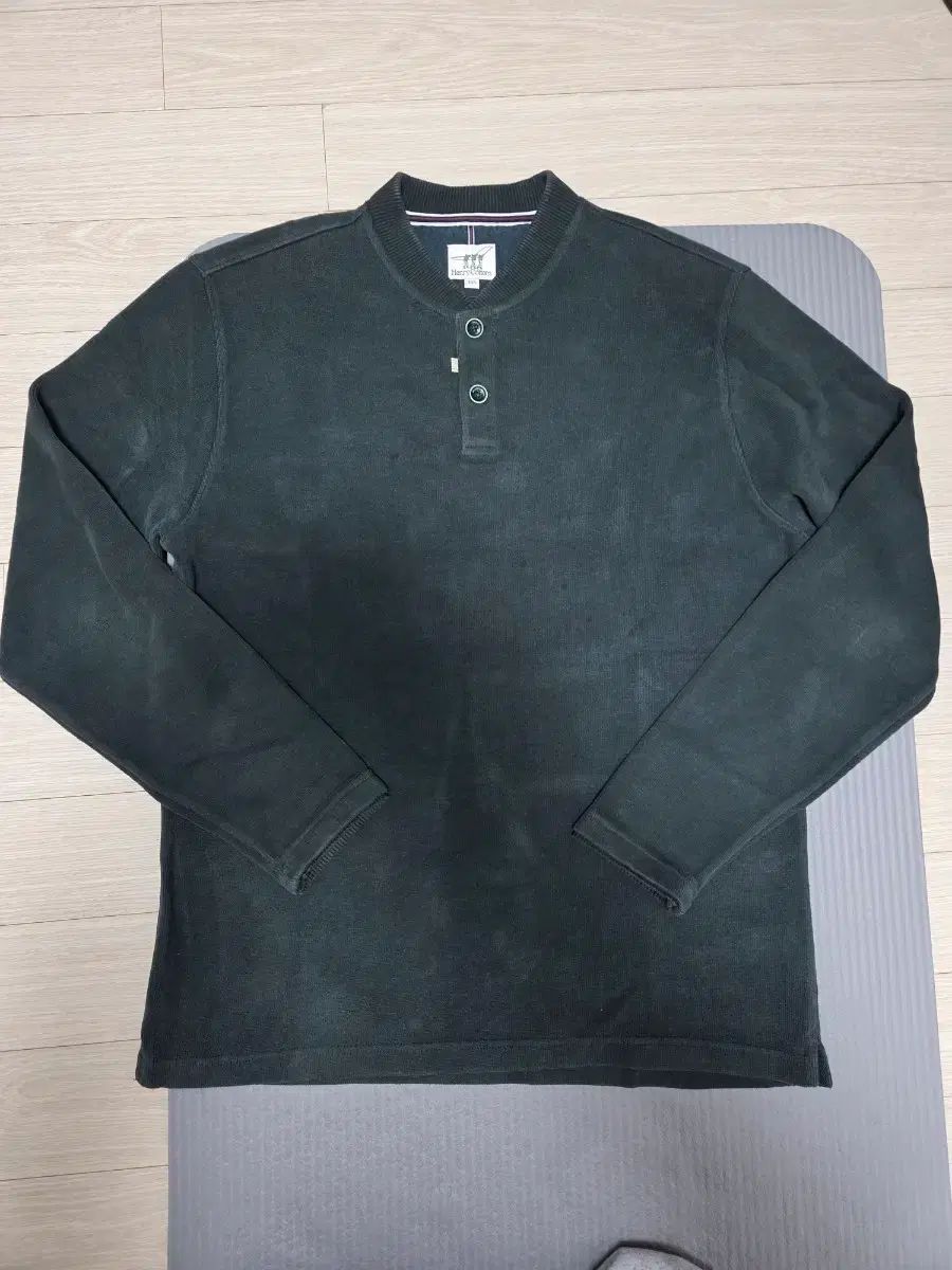 ヘンリーコットンズ ベルベット ヘンリーネック Tシャツ ダークグリーン 105 XL サイズ