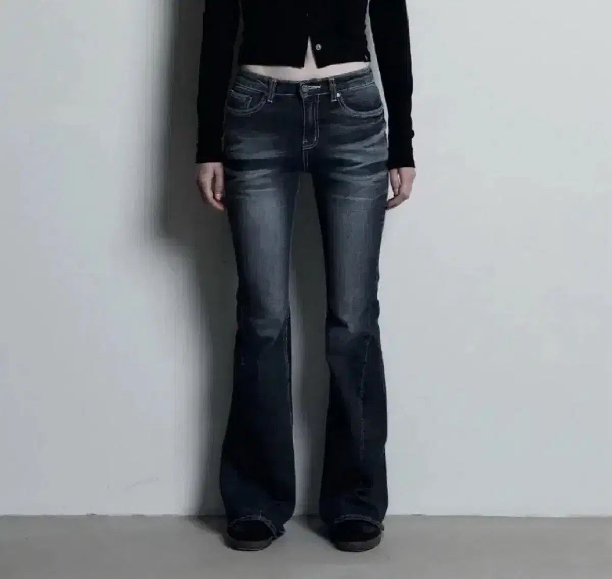 シネ キャットウォッシュ ジーン パンツ ダークブルー M