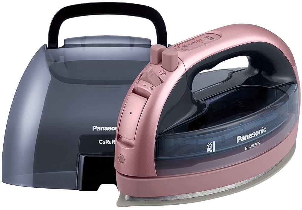パナソニック コードレススチームWヘッドアイロン ピンク NI-WL 605-P