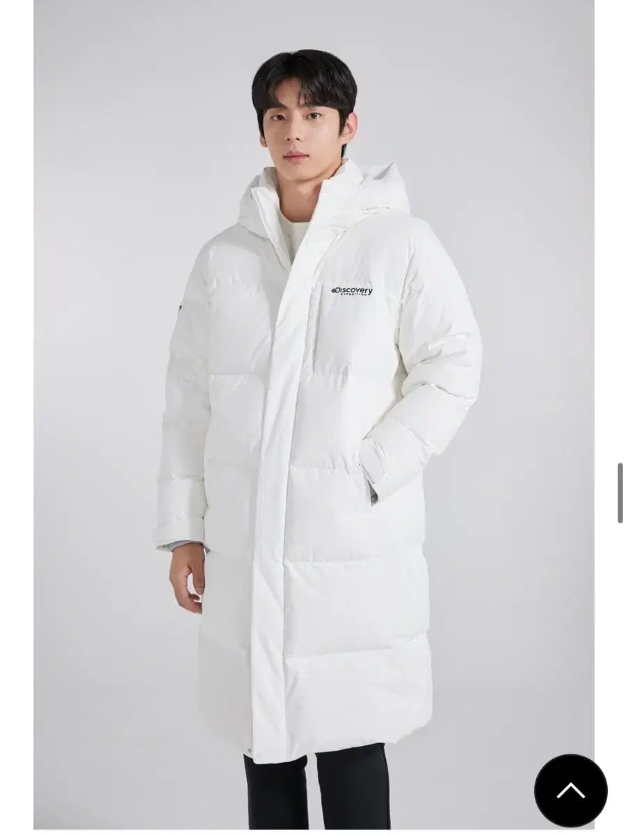 DISCOVERYエクスペディション 白 ダウンジャケット ロング丈