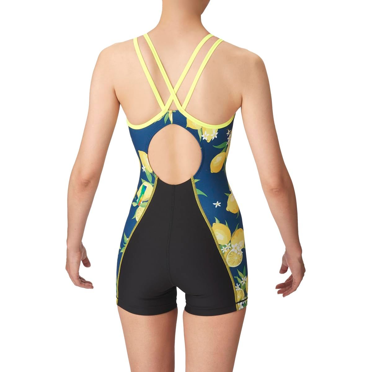 arena アリーナ 競泳水着 トレーニング用 レディース Oサイズ 水泳 スイミング 練習用 トレーニング向け 耐久性 ダブルストラップ ブラック×ネイビー BKNV OT