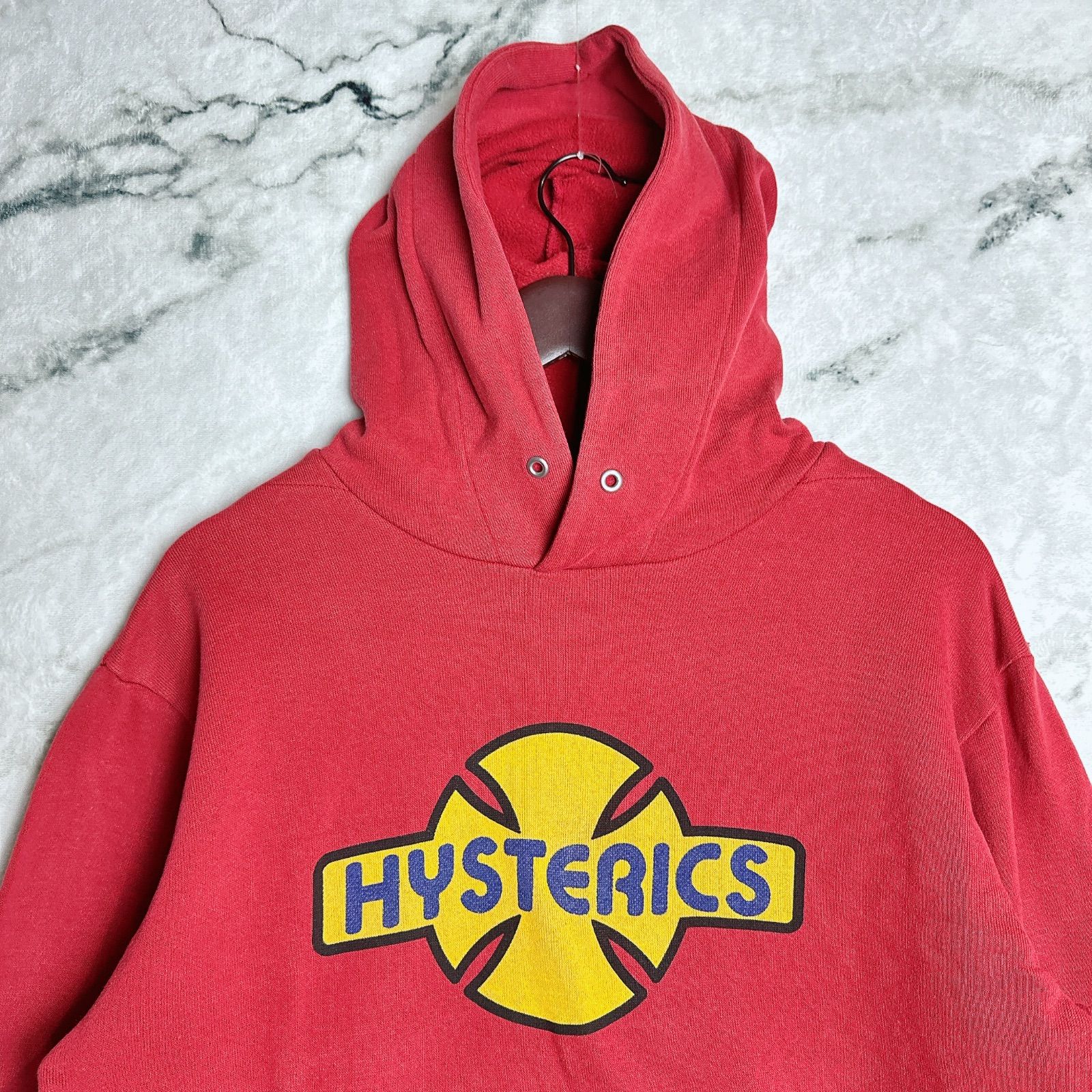 ヒステリックグラマー　古着ヴィンテージ　パーカー　90s　イエロー系　y2k 90s HYSTERIC GLAMOUR ヒステリックグラマー 染み込みプリント