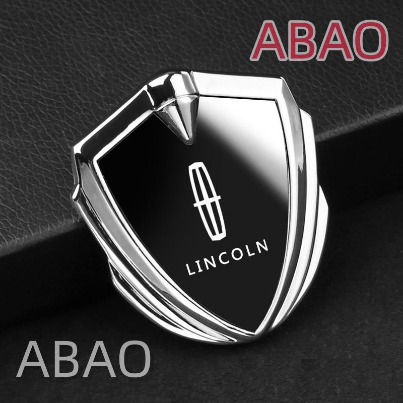 ◇リンカーン Lincoln◇シルバー /ブラック◇ステッカー 車ロゴ