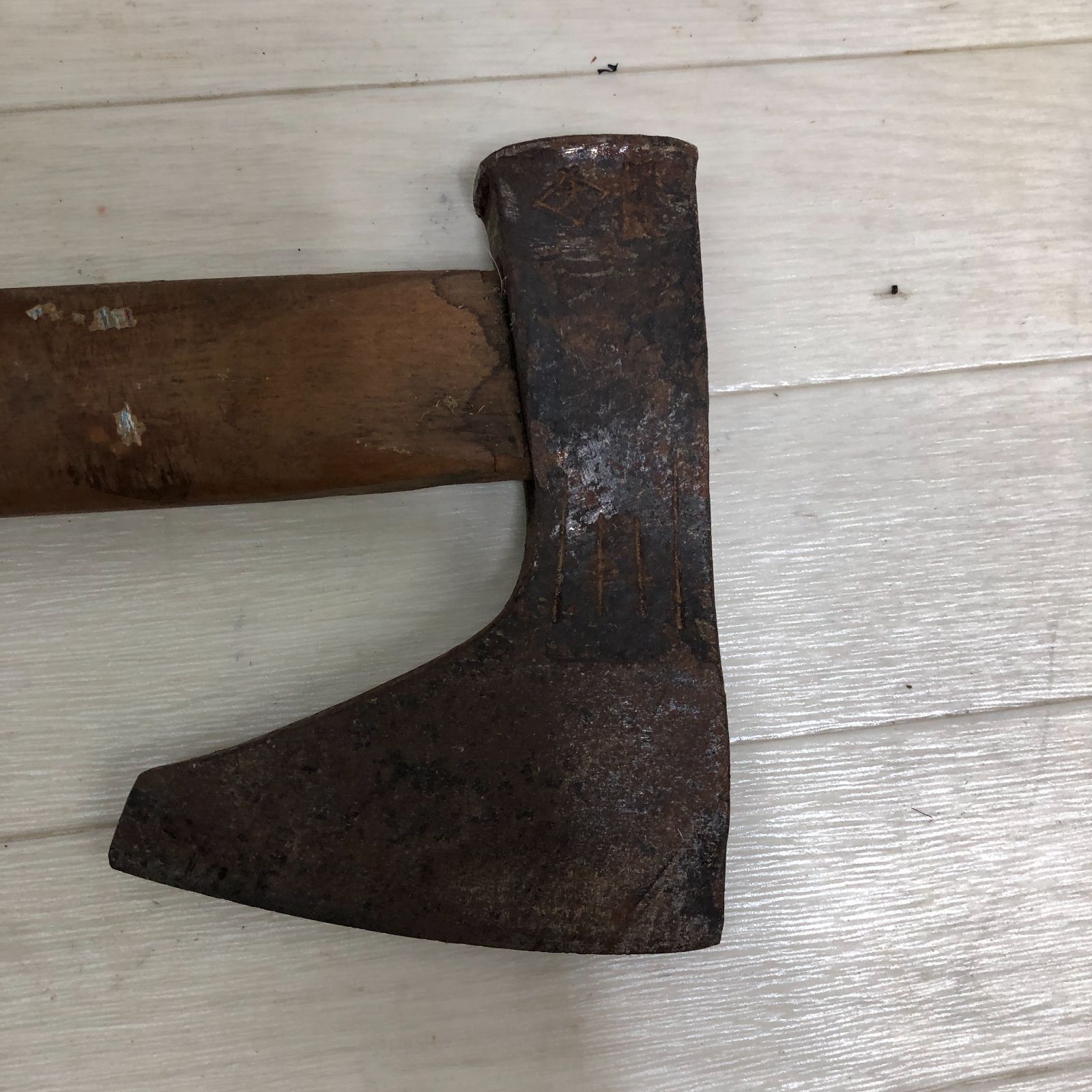 英永 古い 大きな 斧 薪割り 大工道具 古民具 レトロ 大きな斧 大きい斧