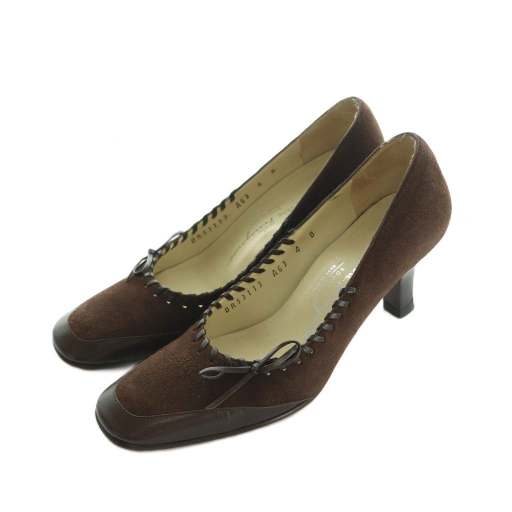 サルヴァトーレフェラガモ Salvatore Ferragamo パンプス スクエアトゥ