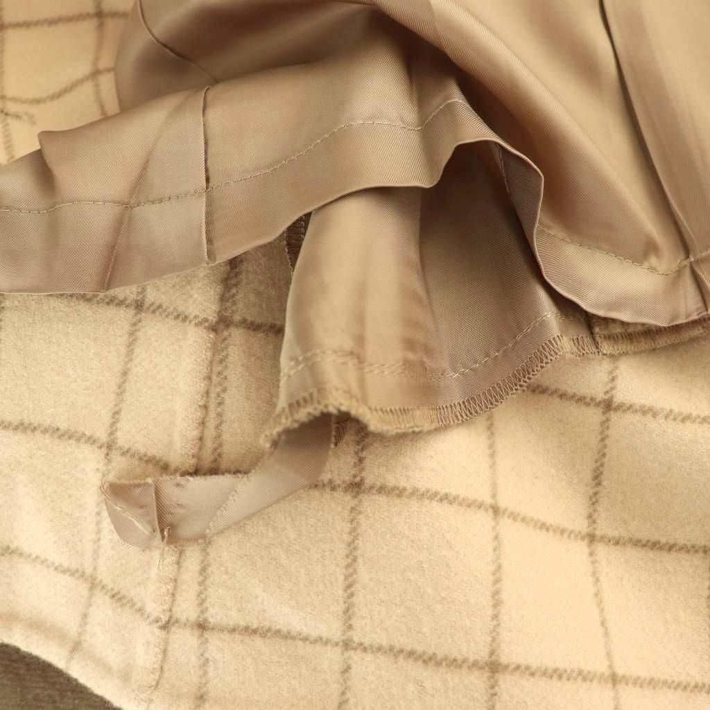 【中古】レリアン Leilian 裏地チェック カシミヤ リバーコート アウター 9 ベージュ /DF ■OS レディース レリアン Leilian 裏地チェック カシミヤ リバーコート 9 ベージュ /DF