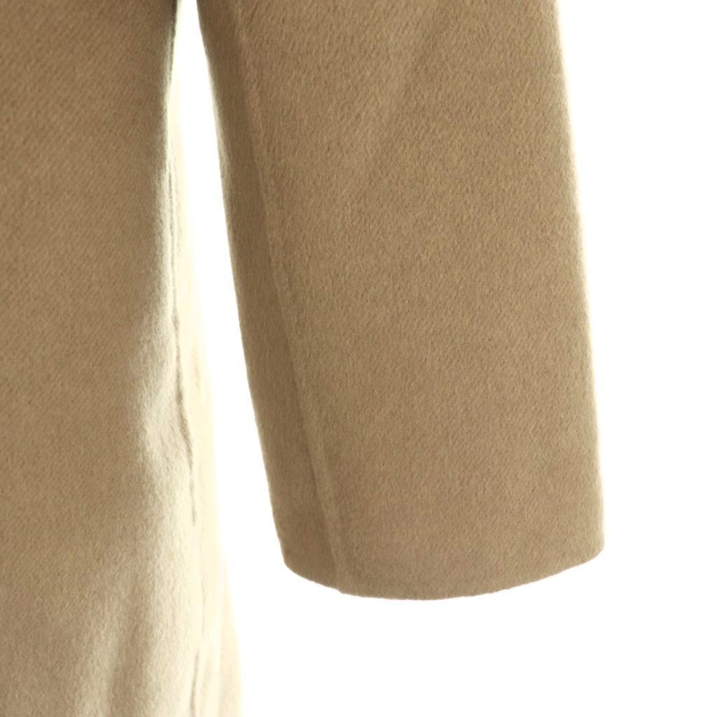 レリアン Leilian 裏地チェック カシミヤ リバーコート 9 ベージュ /DF