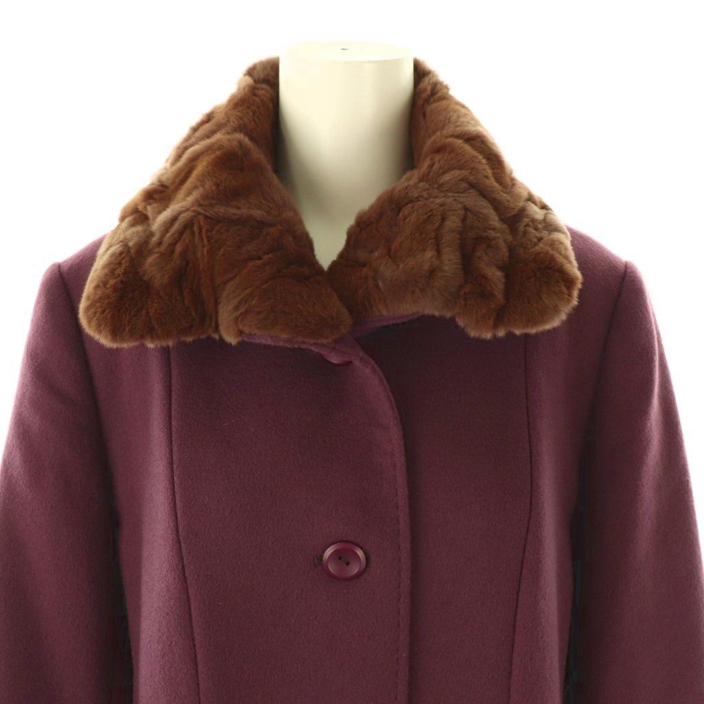 レリアン Leilian カシミヤ コート ロング 9 ボルドー /HK □OS - メルカリ