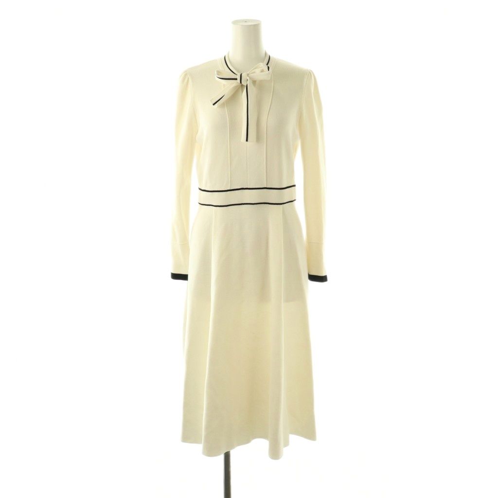 CELFORD ボウダイニットワンピース36 ホワイト セルフォード CELFORD ボウタイニットワンピース 36 オフホワイト