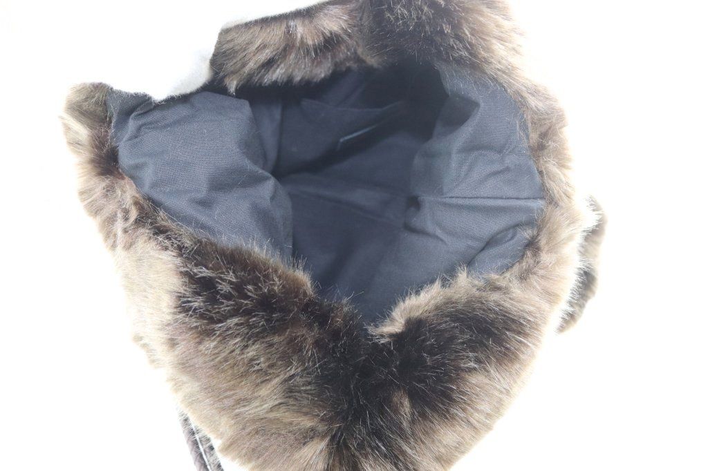 【中古】アーポワンウテセ エコファーバッグ ハンドバッグ ワンハンドル ダークブラウン /YO5 ■SH レディース アーポワンウテセ a point etc エコファーバッグ ハンドバッグ ワン