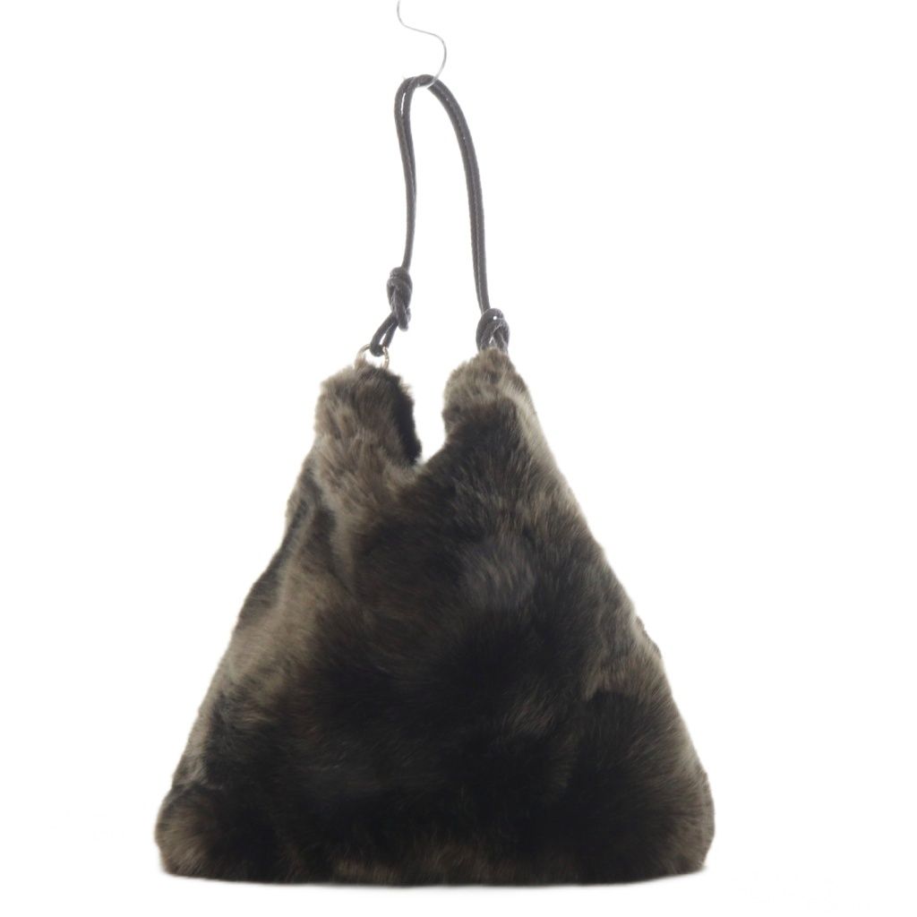 【中古】アーポワンウテセ エコファーバッグ ハンドバッグ ワンハンドル ダークブラウン /YO5 ■SH レディース アーポワンウテセ a point etc エコファーバッグ ハンドバッグ ワン