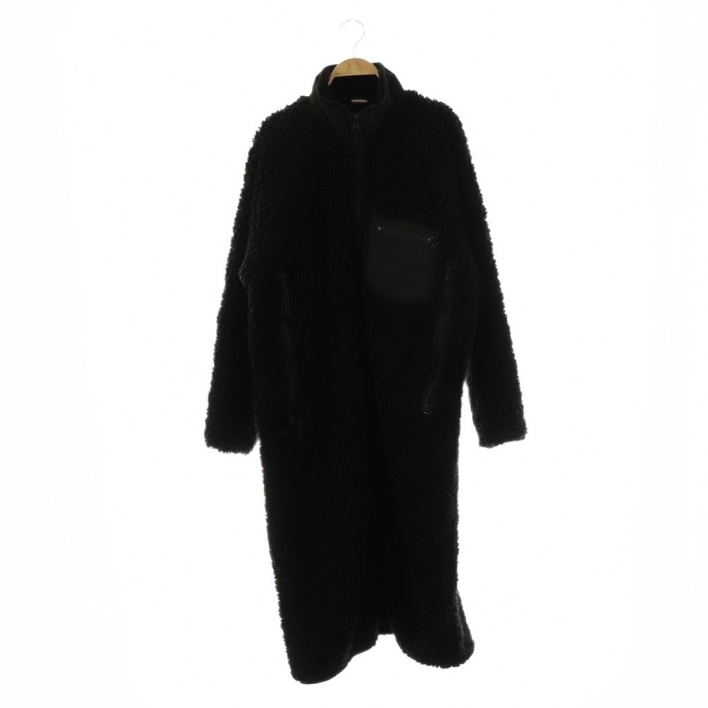 メゾンエウレカ MAISON EUREKA ボアコート ロング F ブラック |ES OS