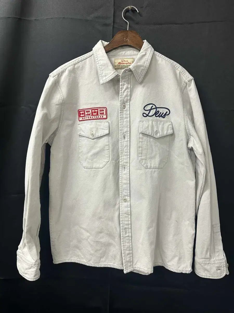 DEUS EX MACHINA デウスエクスマキナ TRUE グリット シャツ ダーティー 白 ソ