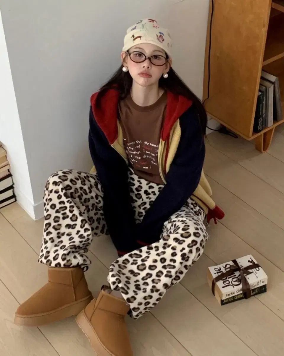  ジェイキチ レオパードフリースパンツ ジョガーパンツ スウェットパンツ パンツ