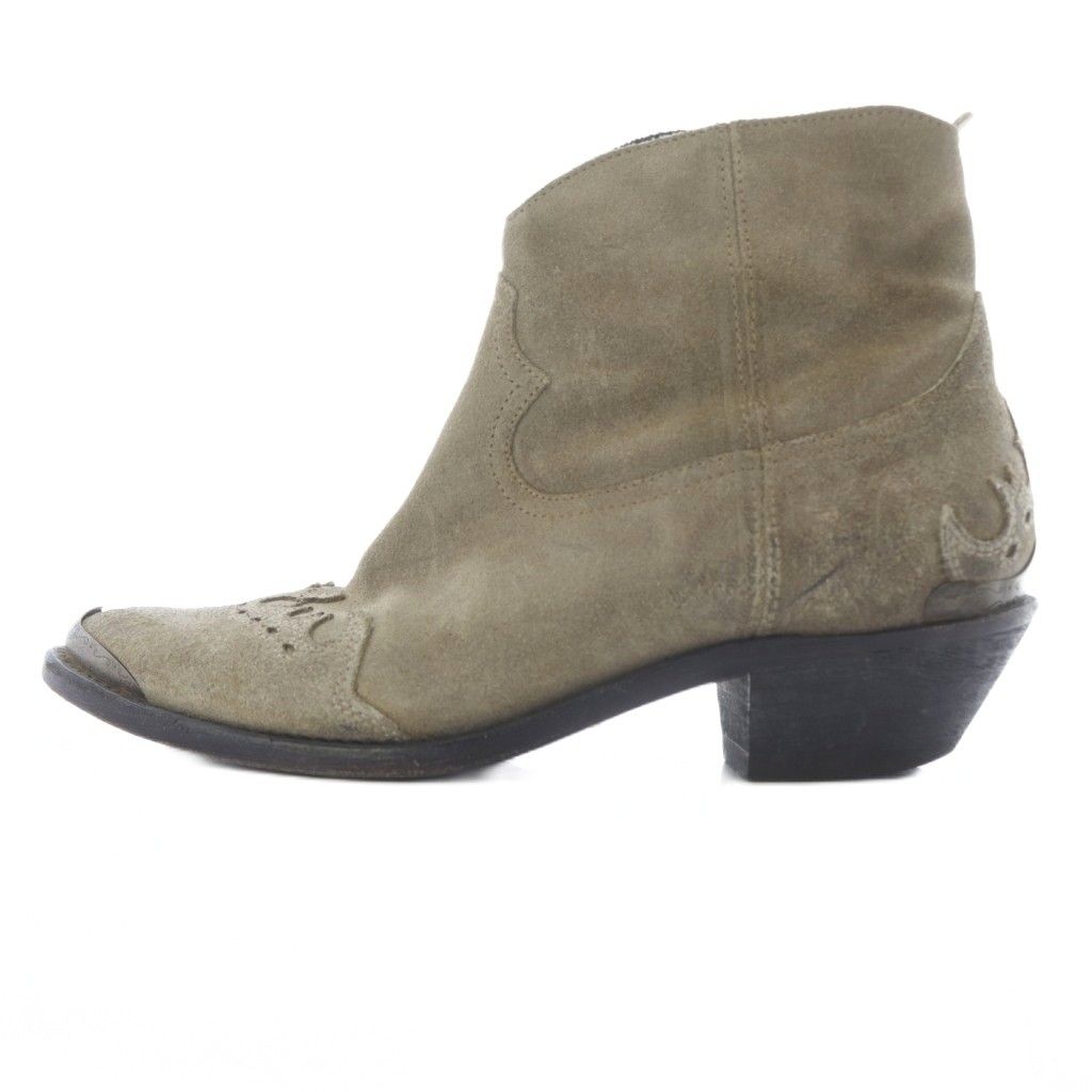 【中古】ゴールデングース GOLDEN  ウエスタンショート ブーツ スエード 37 茶色 ブラウン /SR レディース ゴールデングース GOLDEN GOOSE ウエスタンショート ブーツ スエード