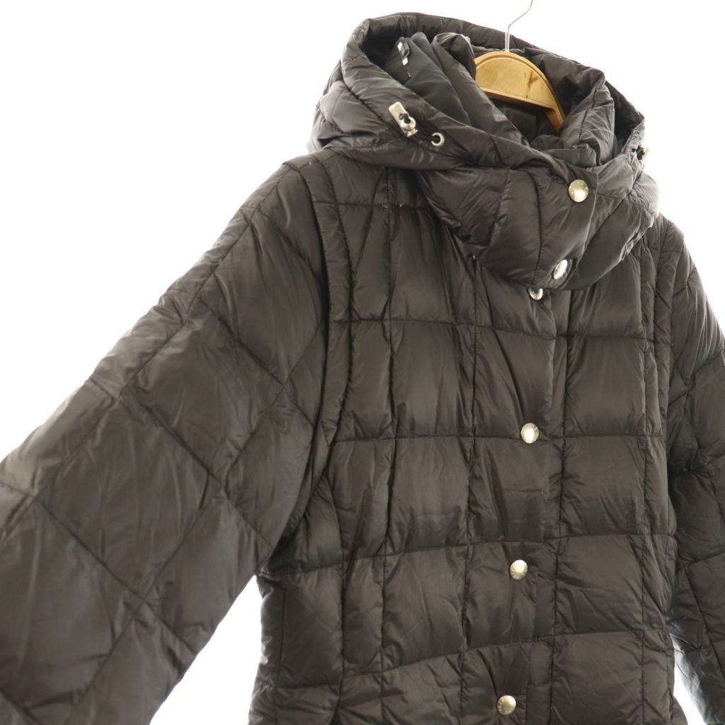 【中古】タイオン TAION EXTRA ダウンコート ジップアップ ロング S ブラック /HK ■OS レディース タイオン TAION EXTRA ダウンコート ジップアップ ロング S ブラック