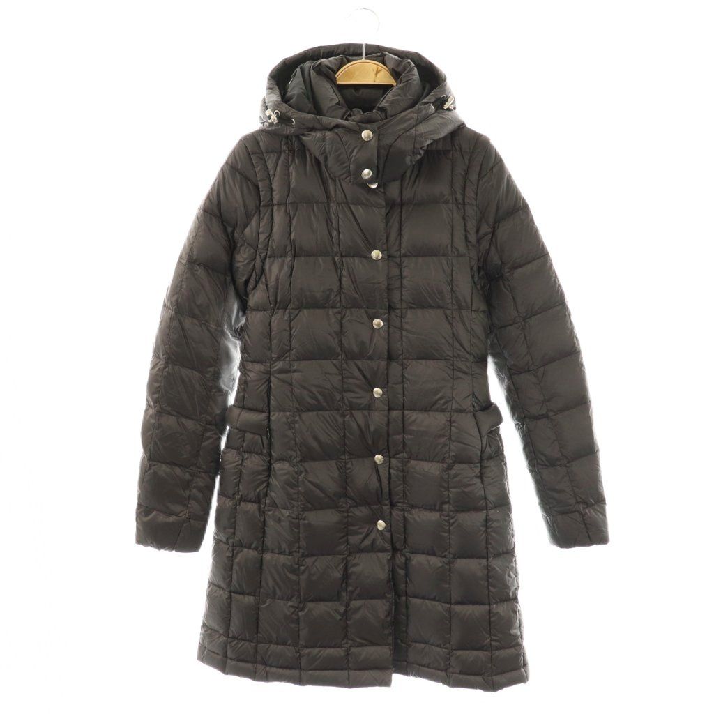 【中古】タイオン TAION EXTRA ダウンコート ジップアップ ロング S ブラック /HK ■OS レディース タイオン TAION EXTRA ダウンコート ジップアップ ロング S ブラック