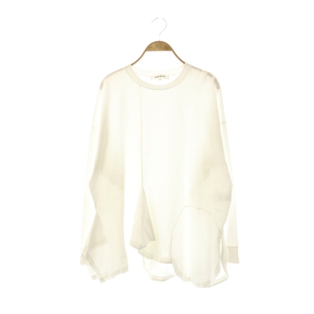 エンフォルド ENFOLD 26 SS PLATE LONG-SLEEVE T-SHIRT Tシャツ カットソー ホワイト |DO OS