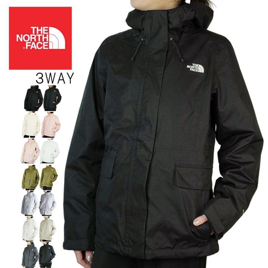ノースフェイスTHE NORTH FACE レディース 3ウェイジャケットW MONARCH TRICLIMATE JKT-RTOウィメンズ モナークジャケットブラックヘザー メルドグレーヘザー ホワイトミリタリーオリーブ カフェクリーム ブラックナイロンジャ