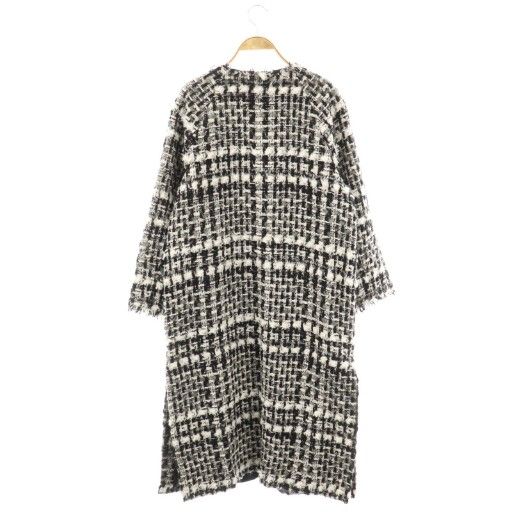 【新品✨】【最終値下げ！】グレースクラス ツイード フリンジコート 36 FALL2 ツイードフリンジノーカラーコート