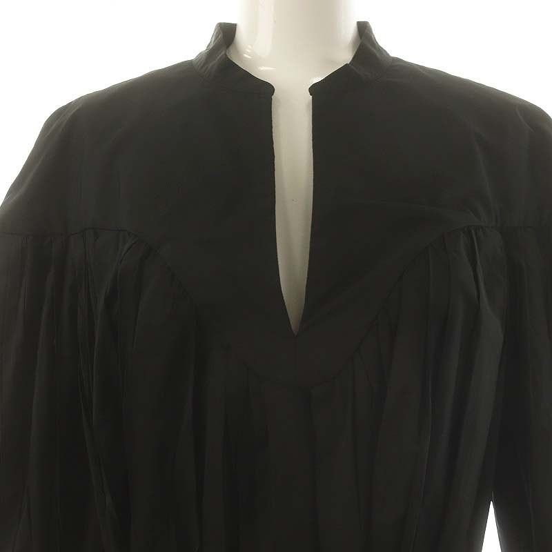 ジルサンダー JIL SANDER レザーベルト付きギャザーマキシワンピース