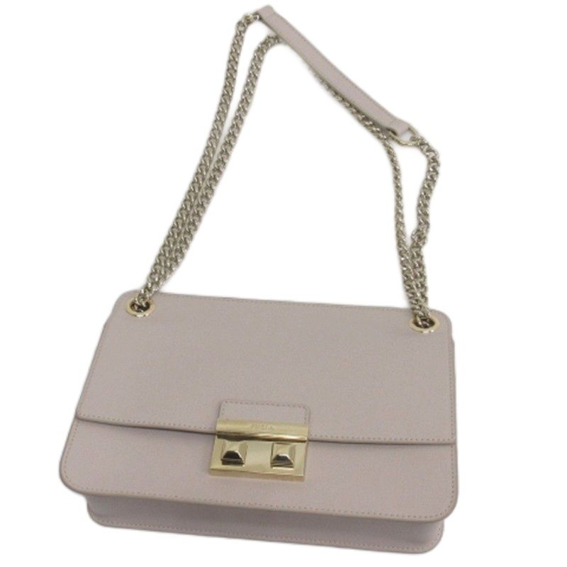フルラ FURLA チェーン ショルダー バッグ ハンド 2WAY ベージュ
