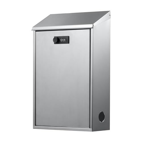 八番屋 ポスト 郵便ポスト 郵便受け 大型 ダイヤル錠 壁掛け ステンレス SUS 304 6 f 47 ed 8 b