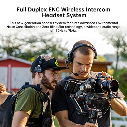 Hollyland Solidcom C 1 Pro マスターヘッドセット ワイヤレス インカム 全二重無線インターホン ヘッドセットシステム 親機 バッテリー 付き ENCノイズ キャンセリング PTT搭載 350ｍ伝送距離 170 f 843 b 8 ec