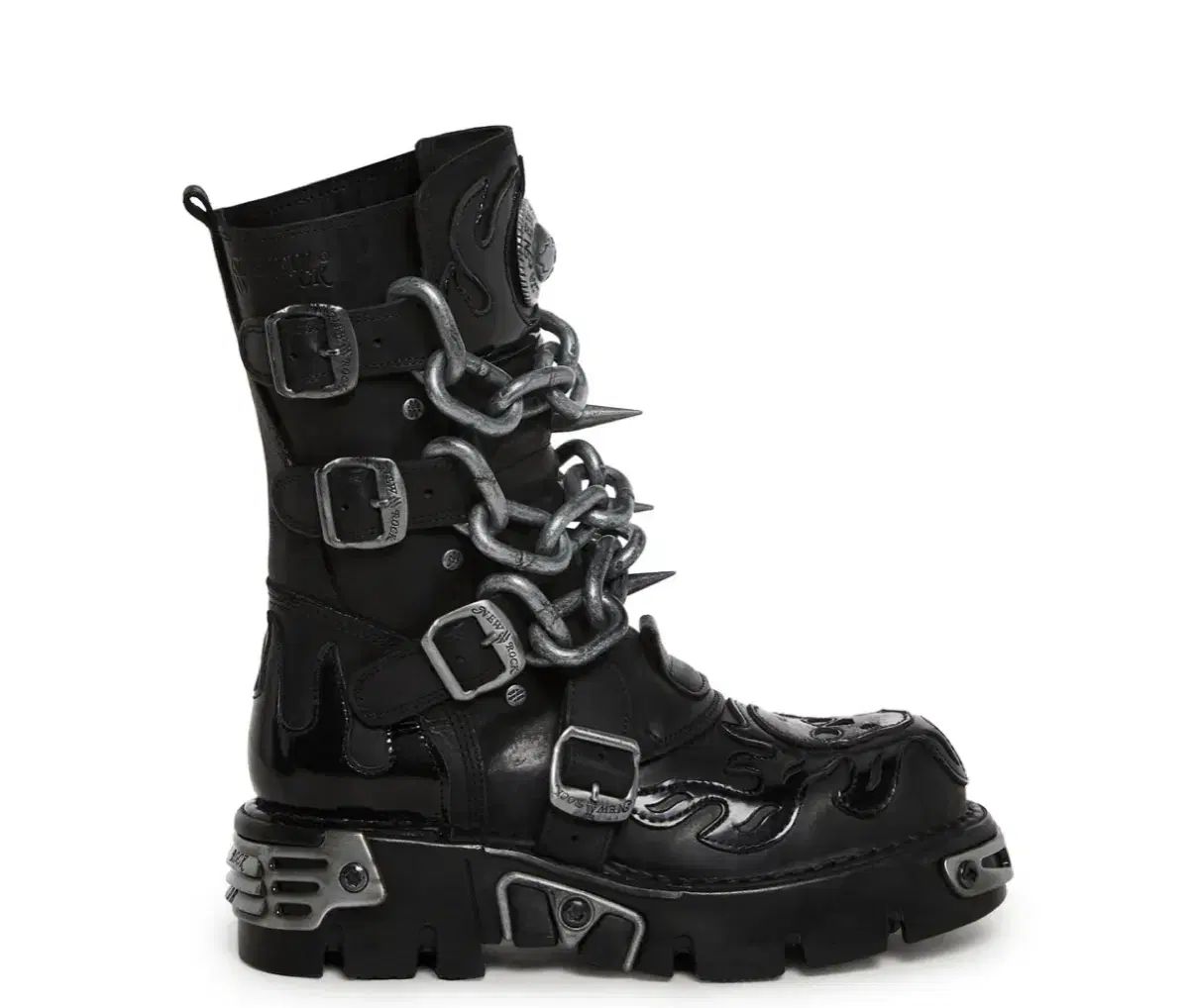 ニューROCK チェーン ブーツ - メルカリ